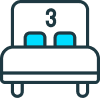 3 beds