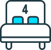 4 beds